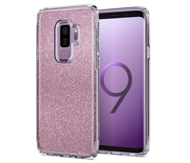 Etui Slim Armor Crystal Glitter do Samsung Galaxy S9+ różowe złoto - 424917 - zdjęcie